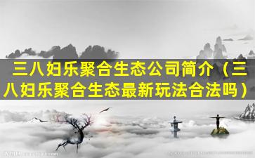 三八妇乐聚合生态公司简介（三八妇乐聚合生态最新玩法合法吗）