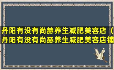 丹阳有没有尚赫养生减肥美容店（丹阳有没有尚赫养生减肥美容店铺）