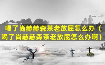 喝了尚赫赫森茶老放屁怎么办（喝了尚赫赫森茶老放屁怎么办啊）