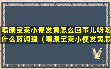 喝康宝莱小便发黄怎么回事儿呀吃什么药调理（喝康宝莱小便发黄怎么回事儿呀吃什么药调理好）