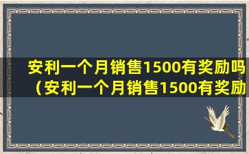 安利一个月销售1500有奖励吗（安利一个月销售1500有奖励吗是真的吗）