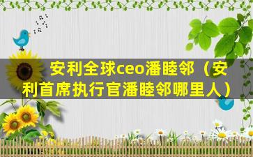 安利全球ceo潘睦邻（安利首席执行官潘睦邻哪里人）