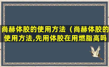 尚赫体胶的使用方法（尚赫体胶的使用方法,先用体胶在用燃脂高吗）