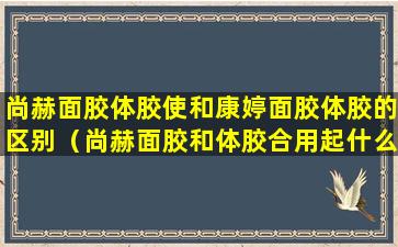 尚赫面胶体胶使和康婷面胶体胶的区别（尚赫面胶和体胶合用起什么作用）