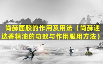 尚赫面胶的作用及用法（尚赫迷迭香精油的功效与作用服用方法）