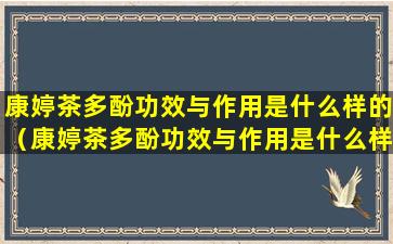 康婷茶多酚功效与作用是什么样的（康婷茶多酚功效与作用是什么样的呢）