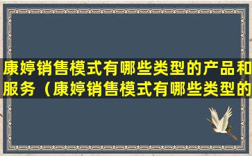 康婷销售模式有哪些类型的产品和服务（康婷销售模式有哪些类型的产品和服务策略）