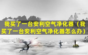 我买了一台安利空气净化器（我买了一台安利空气净化器怎么办）