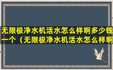 无限极净水机活水怎么样啊多少钱一个（无限极净水机活水怎么样啊多少钱一个小时）