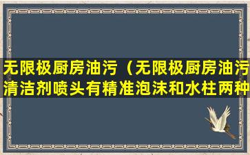 无限极厨房油污（无限极厨房油污清洁剂喷头有精准泡沫和水柱两种功能吗）