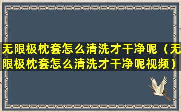 无限极枕套怎么清洗才干净呢（无限极枕套怎么清洗才干净呢视频）