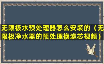 无限极水预处理器怎么安装的（无限极净水器的预处理换滤芯视频）