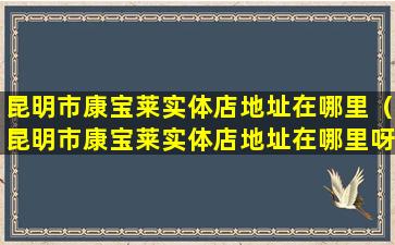 昆明市康宝莱实体店地址在哪里（昆明市康宝莱实体店地址在哪里呀）