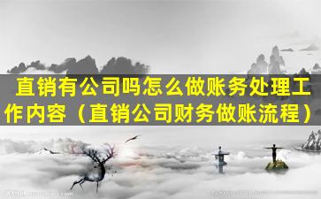 直销有公司吗怎么做账务处理工作内容（直销公司财务做账流程）