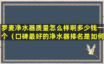 罗麦净水器质量怎么样啊多少钱一个（口碑最好的净水器排名是如何）