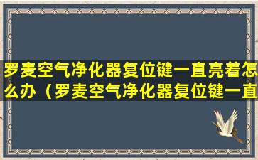 罗麦空气净化器复位键一直亮着怎么办（罗麦空气净化器复位键一直亮着怎么办啊）