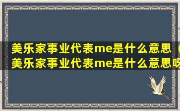 美乐家事业代表me是什么意思（美乐家事业代表me是什么意思呀）