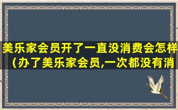 美乐家会员开了一直没消费会怎样（办了美乐家会员,一次都没有消费会怎么样）