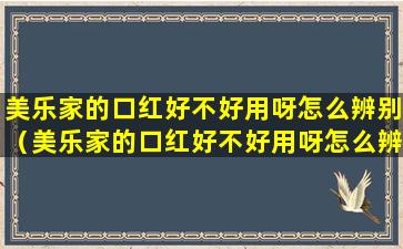 美乐家的口红好不好用呀怎么辨别（美乐家的口红好不好用呀怎么辨别真伪）