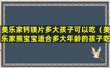 美乐家钙镁片多大孩子可以吃（美乐家熊宝宝适合多大年龄的孩子吃）