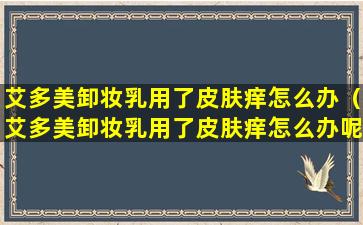 艾多美卸妆乳用了皮肤痒怎么办（艾多美卸妆乳用了皮肤痒怎么办呢）