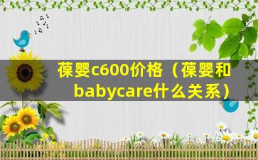 葆婴c600价格（葆婴和babycare什么关系）