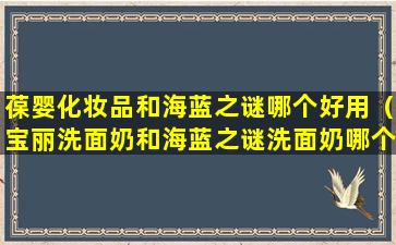 葆婴化妆品和海蓝之谜哪个好用（宝丽洗面奶和海蓝之谜洗面奶哪个好用）