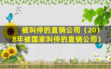 被叫停的直销公司（2018年被国家叫停的直销公司）